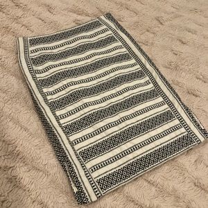 Loft Black & Khaki Pencil Skirt